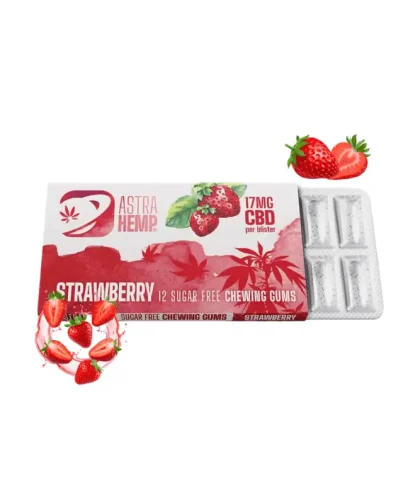 Chewing-gum CBD Fraise 17mg Astra Hemp 1