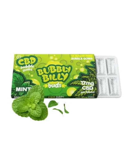 Chewing-gum CBD Menthe 17mg Bubbly Billy (1)