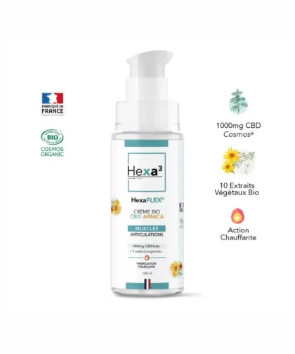 Creme-CBD-Arnica-BIO-9-actifs-100ml-HexaFLEX®-Hexa3